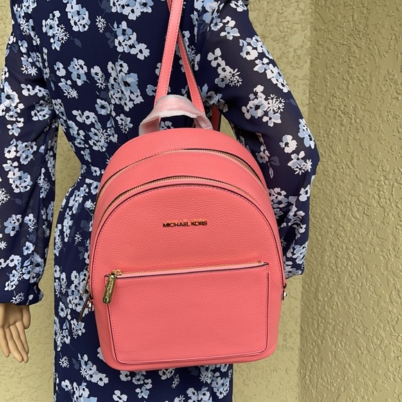 Michael Kors Handbags - Michael Kors Adina MD Backpack Leather Grapefruit